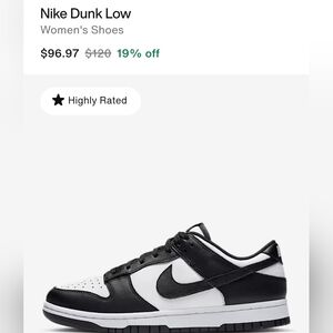 Nike Dunk Low Black and White Men's Shoes